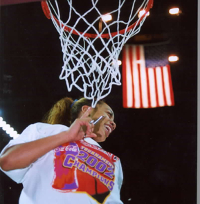 The women's basketball team winning its first outright SWAC championship title and playing Colorado in the NCAA Torunament was the third ranked news event of the 2001-02 year at SU. - Photo by Brandi Jade Thomas/DIGEST.