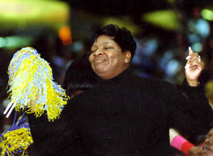 JAGUAR JUBILATION A member of the Jaguar Nation enjoys the festive atmosphere of the 2001 State Farm Bayou Classic XXVIII. - Photo by BRANDI JADE THOMAS//DIGEST