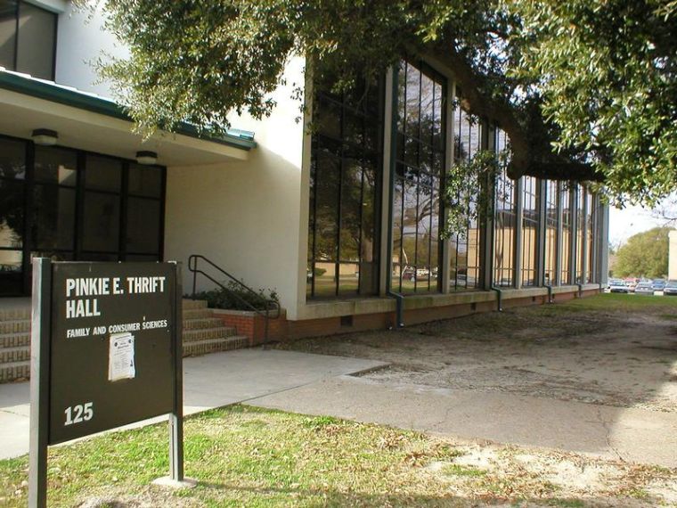 Thrift Pinkie E. Thrift Hall one of the buildings on campus named after great African Americans. Thrift was the first chair of Southern University's Home Economics Department.