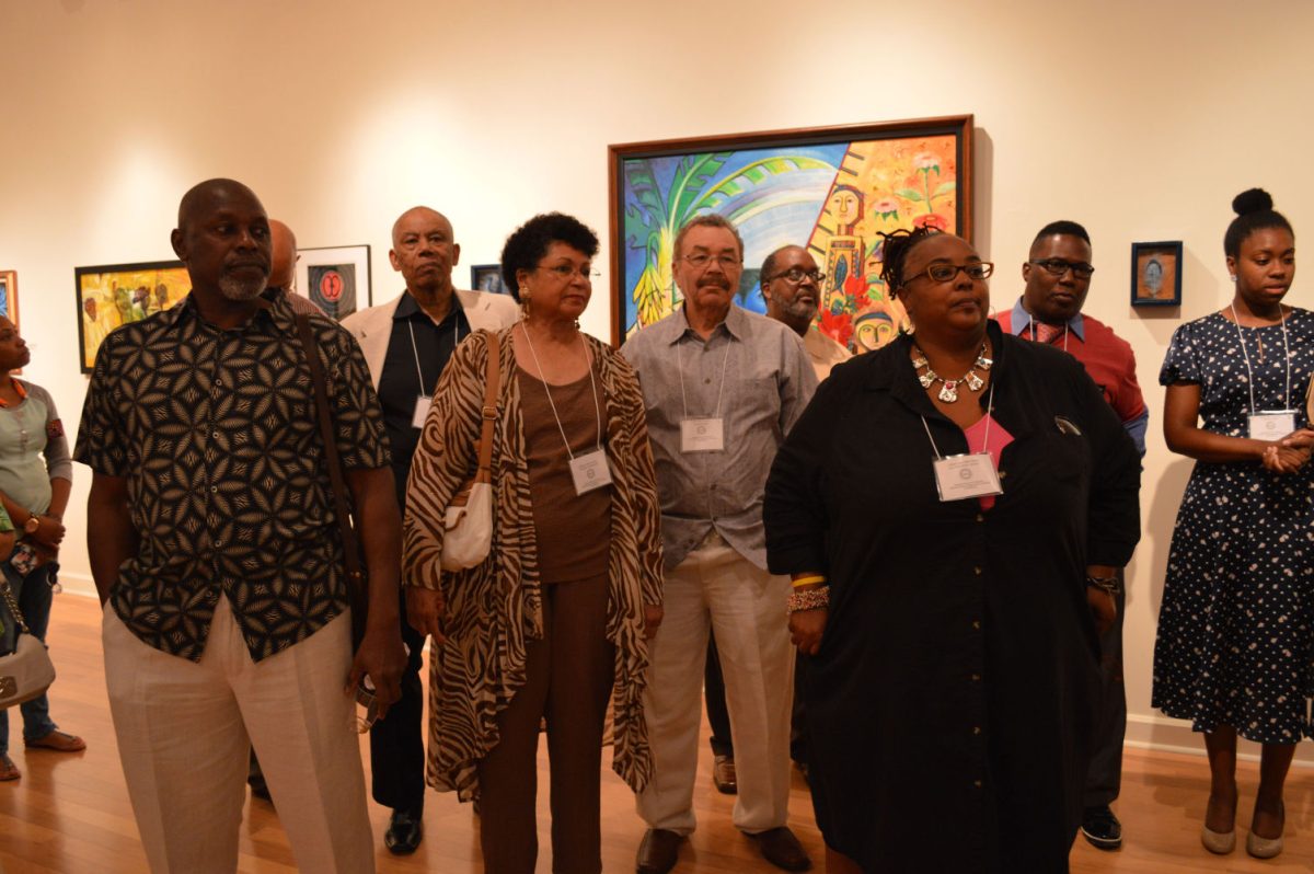 Southern University students, faculty, and others gather at the centennial artshow to admire artwork of national known artist.
&#160;