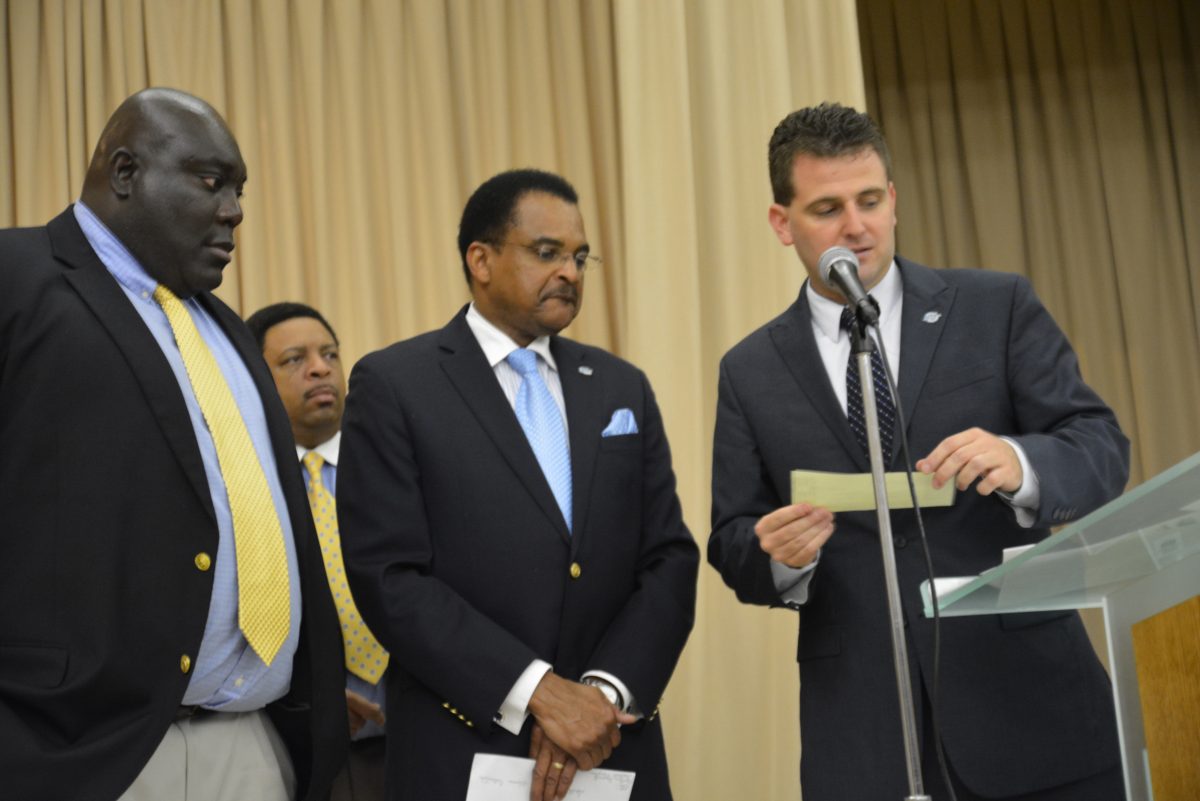 The New Iberia Alumni Federation for Southern University issued 1,000 dollars to the Southern University football team at the Signing Day Celebration in the Royal Cotillion Ballroom&#160; .