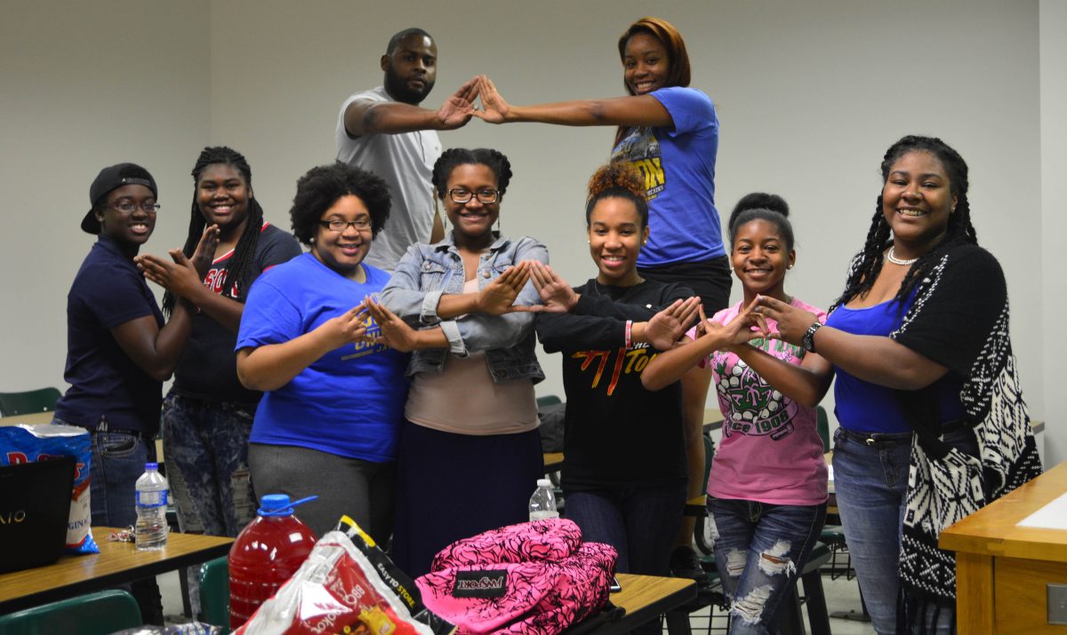 Southern University Greeks come together to provide students with study tips and assistance on their studies for the "Education Matters" event held in Higgins Hall.