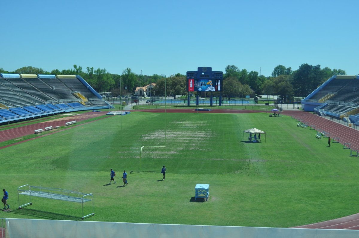 The A.W. Mumford Stadium, home of the Southern University Football team, is currently unmanicured&#160; during the off-season.