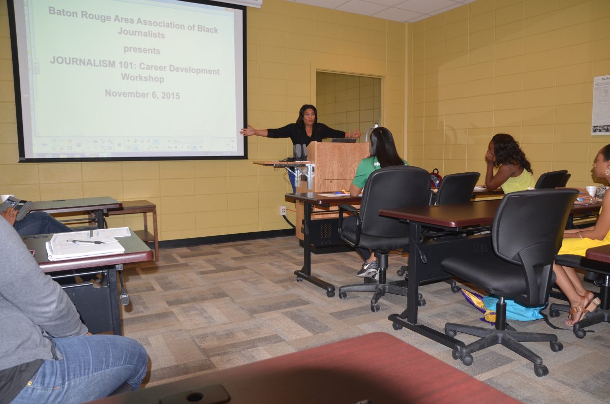 Deedra Wilson, Co-Host of NBC Local 33, delivers a keynote presentation during the Baton Rouge Area Association of Black Journalist &#8220;Career Development Workshop&#8221; held on November 6