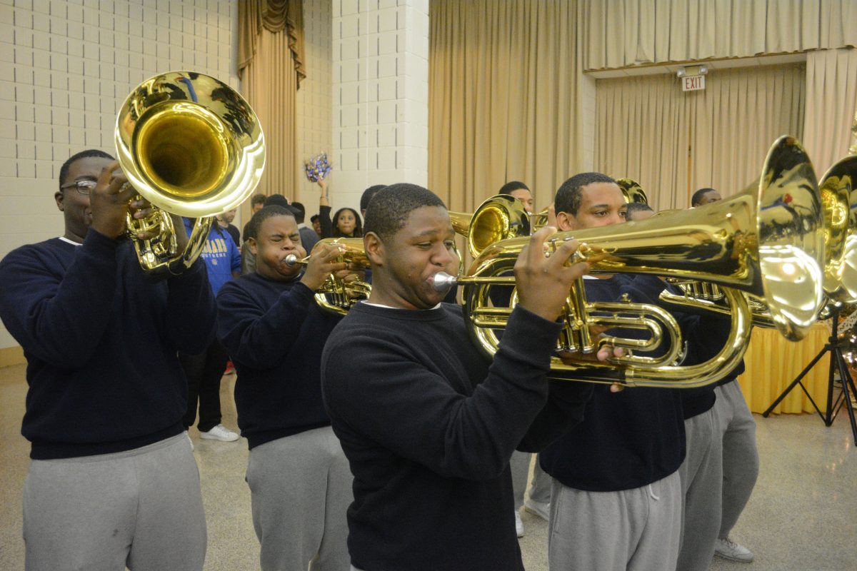 Human Jukebox Baritone Section playing "This Could Be Us" by Rae Sremmurd at the Annual Bayou Classic Pep Rally held in the Smith-Brown Memorial Union on Monday November 23.