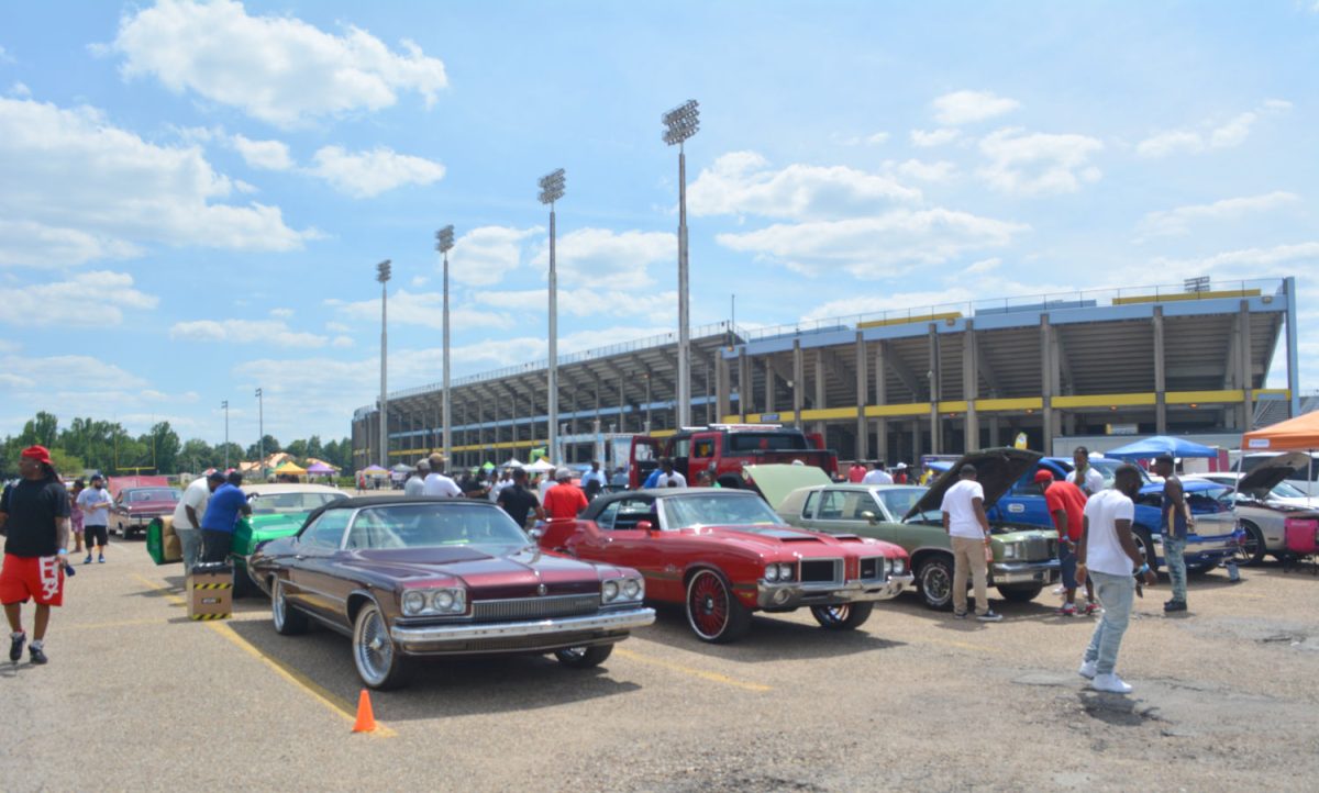 People of all ages gathered at the capitol city car show on April 24th in front of A.W. Mumford stadium.