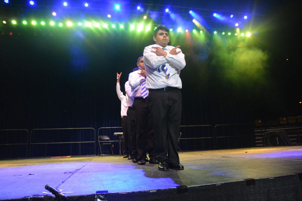 The brothers of Phi Beta Sigma Fraternity INC performs at the Spring Fest Greek Step Show on Friday April 22nd