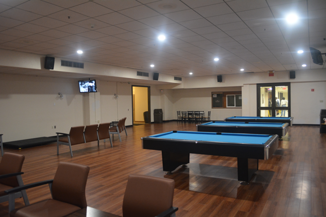 A newly remodeled Lacumba&#8217;s Play Pen that features new flooring, furniture, lighting and free pool tables.