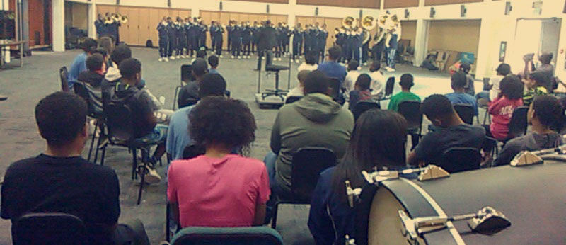 The Human Jukebox Pep Band plays for children from around the Baton Rouge area on Saturday, Feburary 11, in the Isaac Greggs Band Hall.