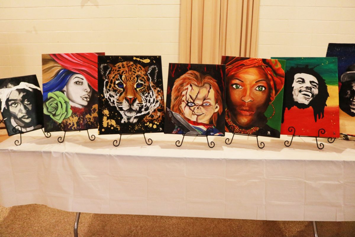 Artwork showcased at Phrozen Lounge, hosted by our Beta Sigma chapter of Alpha Phi Alpha freternity inc. on Wednesday October 25, 2017 (Kyndall Jones/DIGEST)