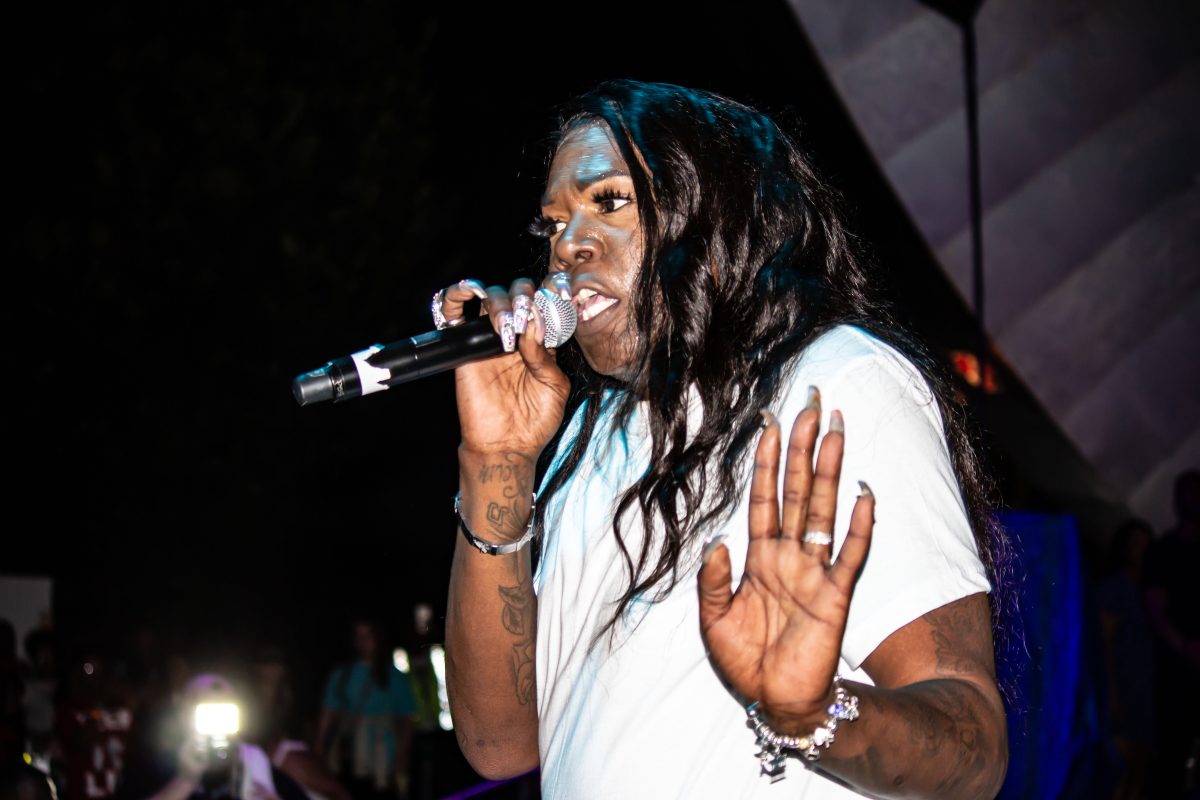 Bounce rapper, Big Freedia, performing &#8220;Nice for What&#8221; from Drake&#8217;s Billboard top 100 summer jam that she is featured on at Bloom Festival this past Saturday, October 6 held downtown Baton Rouge. (Destiny Speaks/DIGEST)