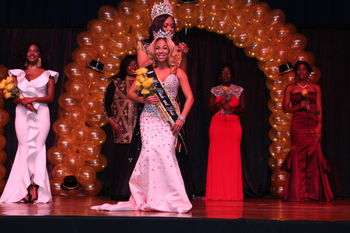 Jordan Ezell, a 21 year old nursing major from Mobile, Alabama gets crowned as the 2018-19 Miss Black and Gold by Miss Black and Gold 2017-18 Alana Stevenson, on October 24, 2018 in the event center.&#160;