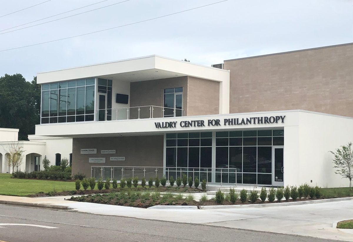 The finished product: one of the many construction projects completed over the summer is the Valdry Center for Philanthropy