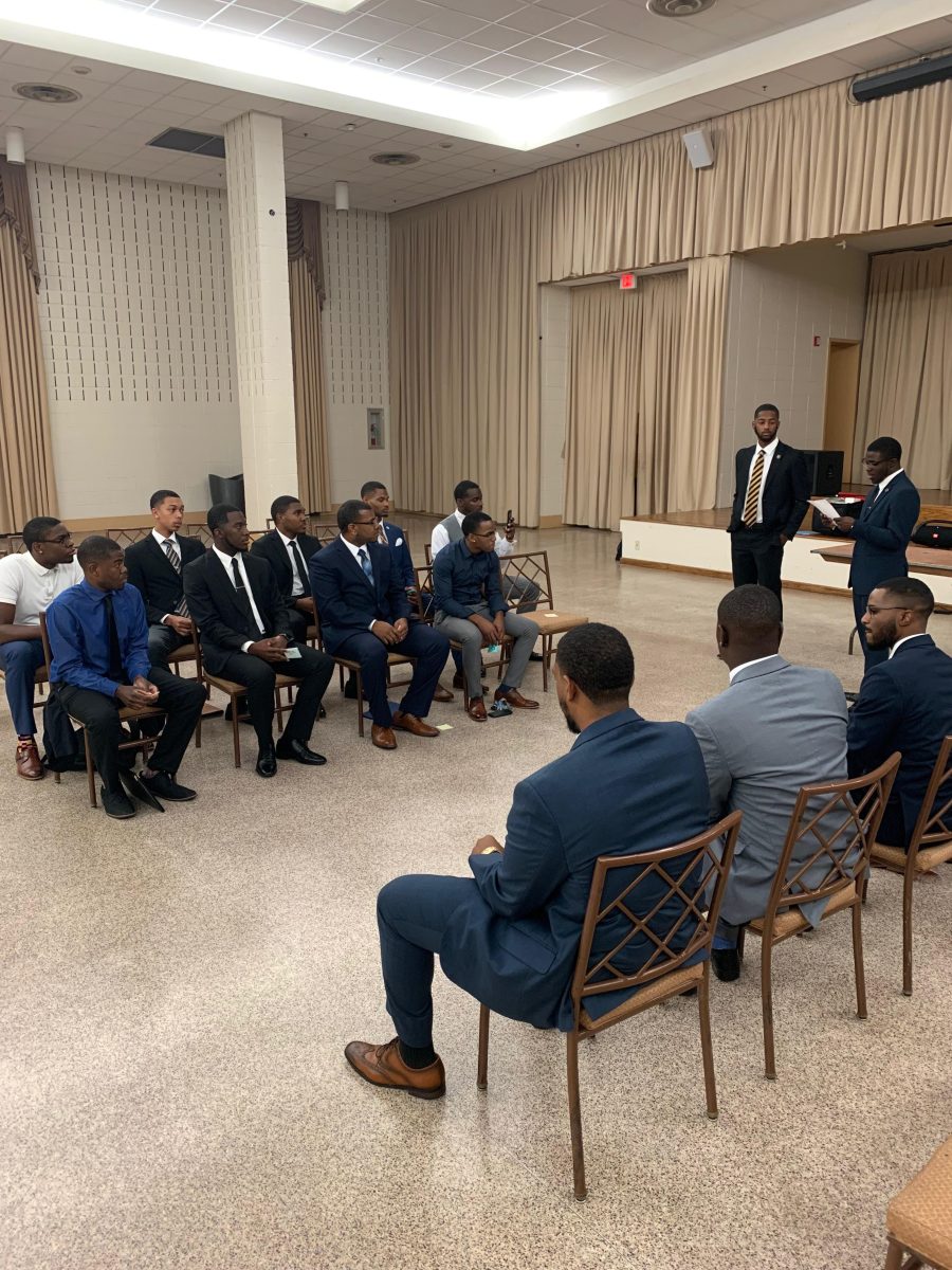 The Alpha Phi Alpha Fraternity Inc. have gathered in the Smith-Brown Memorial Union to give men on campus the opportunity to learn new ways to become successful, not as a men but as an indiviual on September 24.&#160;(Davon Jackson/ DIGEST)