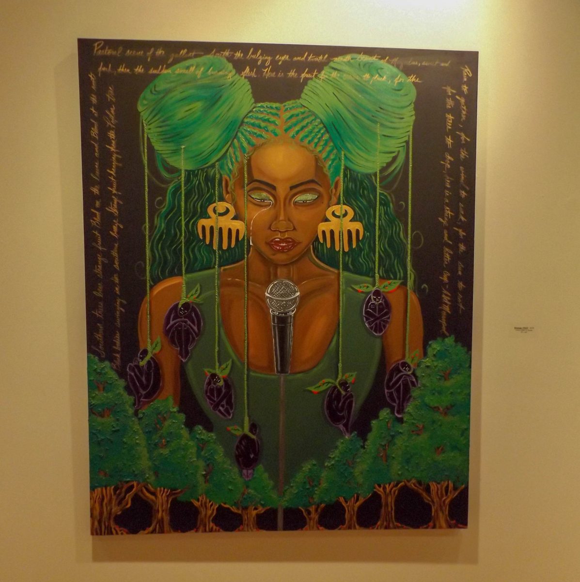 &#8216;Strange FRUIT,&#8217; a creation by Lloyd G. Wade was displayed for the Southern University students, faculty and Alumni in the 11th Annual Homecoming Art Exhibition on October 31 in the Visual Arts Gallery. (Diamond Butler/DIGEST)