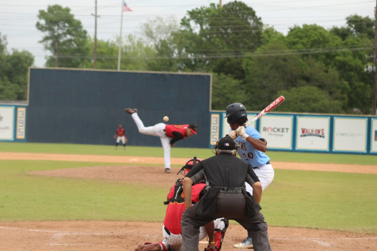Knykolas Ross: Junior Quincy Smith patiently waits for the perfect pitch against Grambling