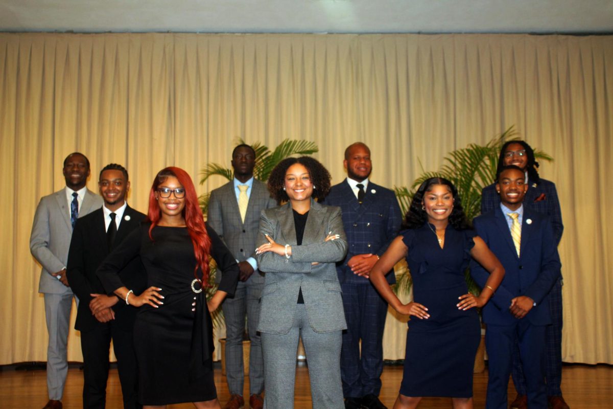 The student presidents of Southern University pose for a picture after the Presidents Address held in the Student Union Ballroom on October 15. 