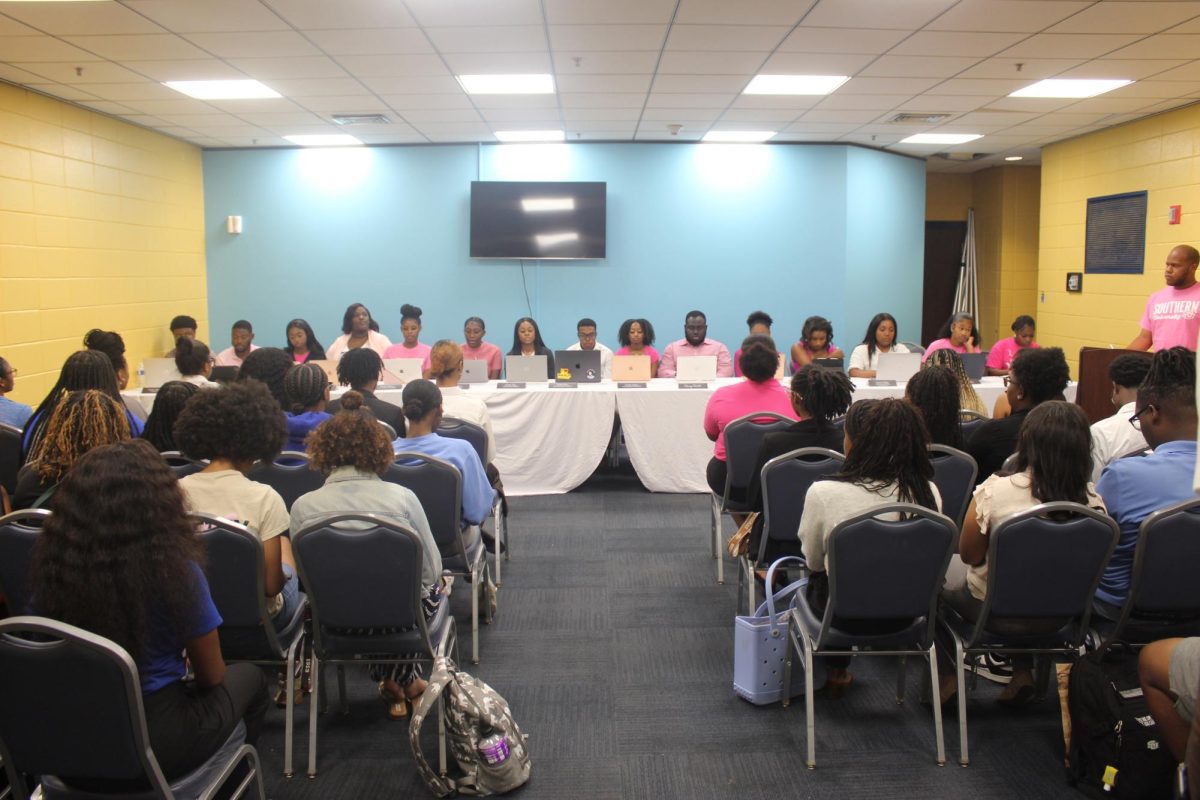 Southern Students were in attendance at the Senate Meeting held in the Union Mocha Room on October 8, where they were able to express their opinions and thoughts on behalf of the student body. 