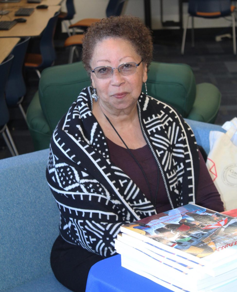 Dr. Mona Lisa Saloy, a professor of Engligh at Dillard University and former Poet Laureate of Louisiana at her book signing covering "Hurricane Katrina & Rita at 20: An Anthopology of Louisiana Poetry & Art" held in John B. Cade Library on November 6th.