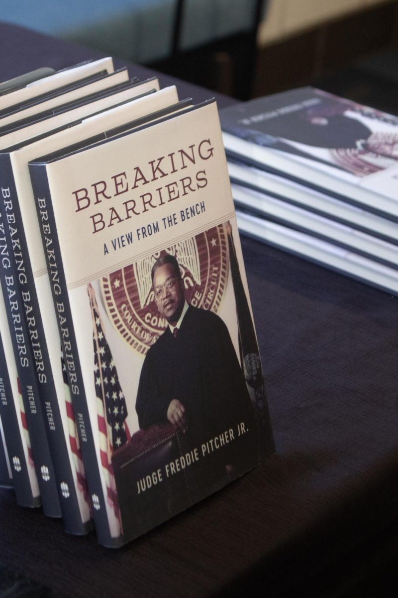 Judge Freddie Pitcher Jr. presents his book "Breaking Barriers; A View from the Bench" at the Black History Month 'Rooted: The Power of Our Past, The Strength of Our Future' weekly book series in the John B. Cade Library on February 5, 2026. 